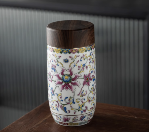 High-End 999 Silver Thermal Tea Cup – Royal Style Enamel Insulated Mug