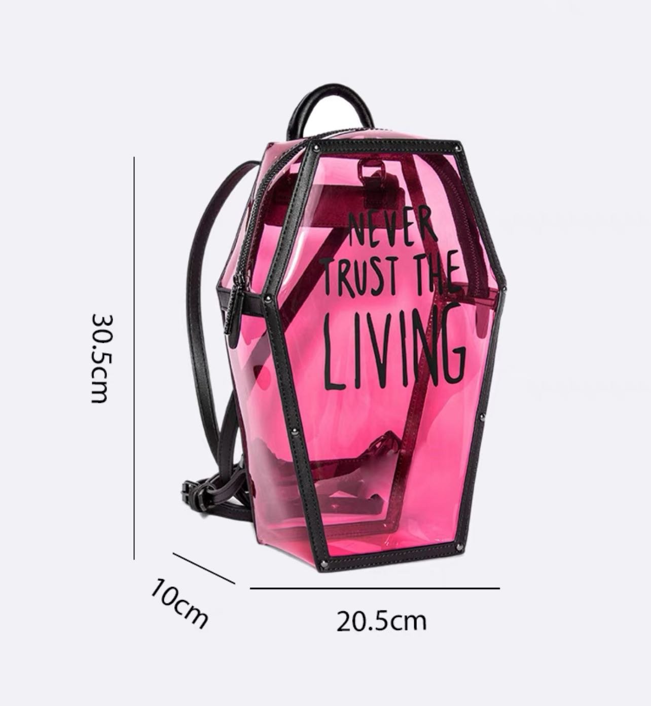 PVC transparent backpack -PINK