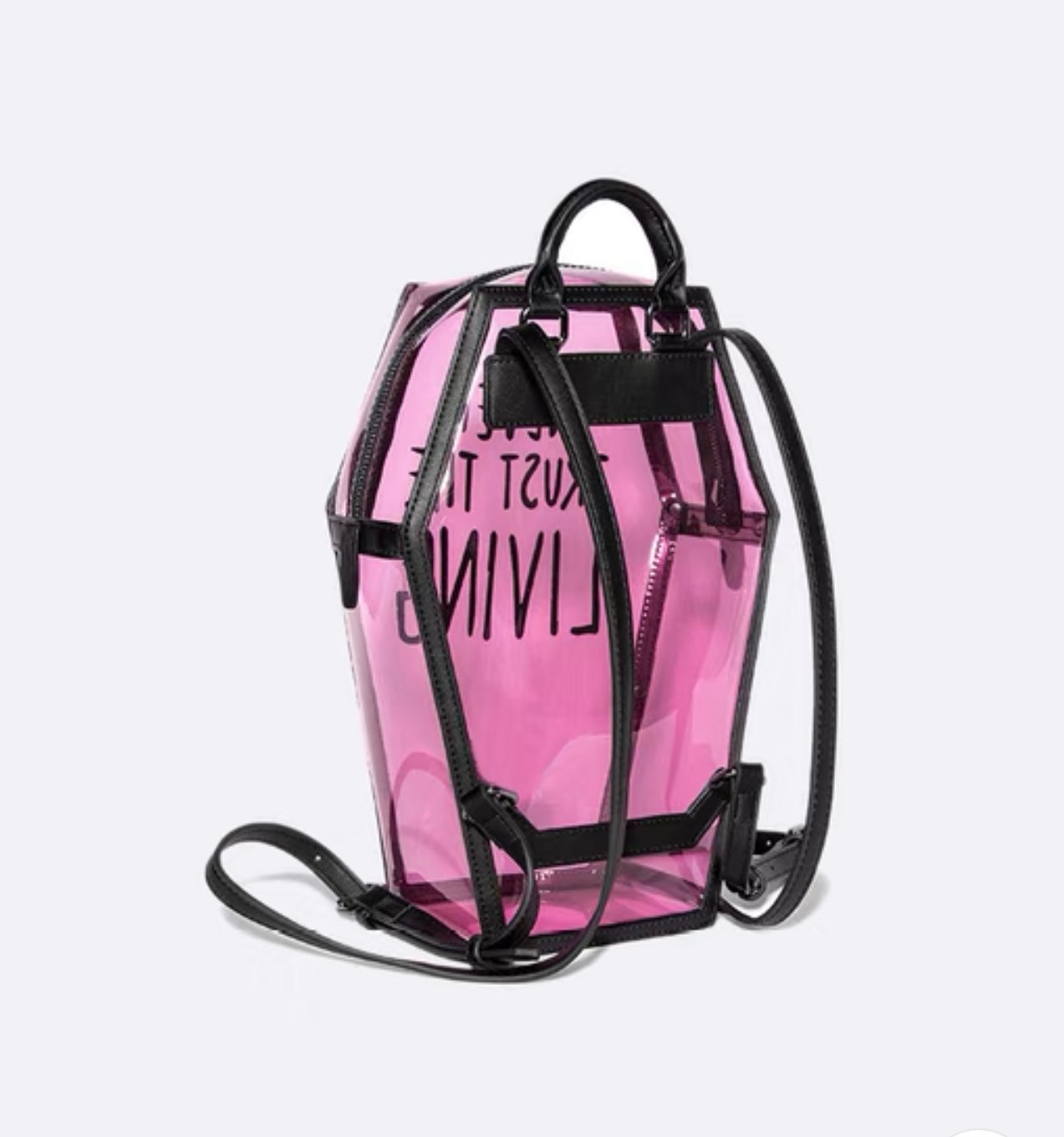PVC transparent backpack -PINK