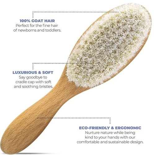 The Ultimate Guide to Cuatoro® Wooden Baby Hairbrush Set for Newborns - 1 set(3pieces)