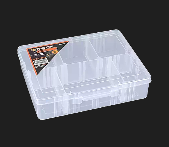 🧰 TACTIX® Multi-Compartment Plastic Storage Box Series