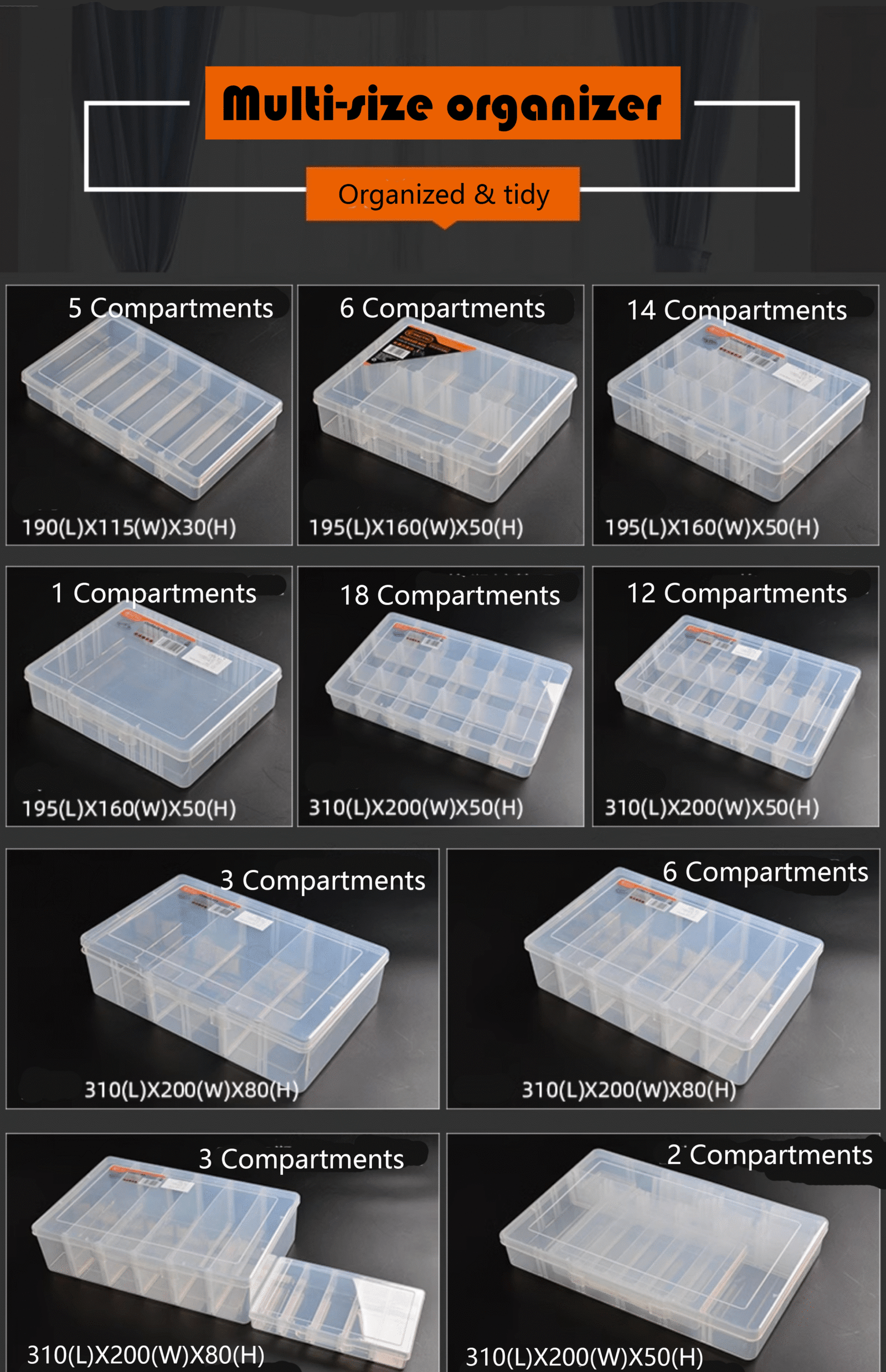 TACTIX Storage Box All Sizes Overview