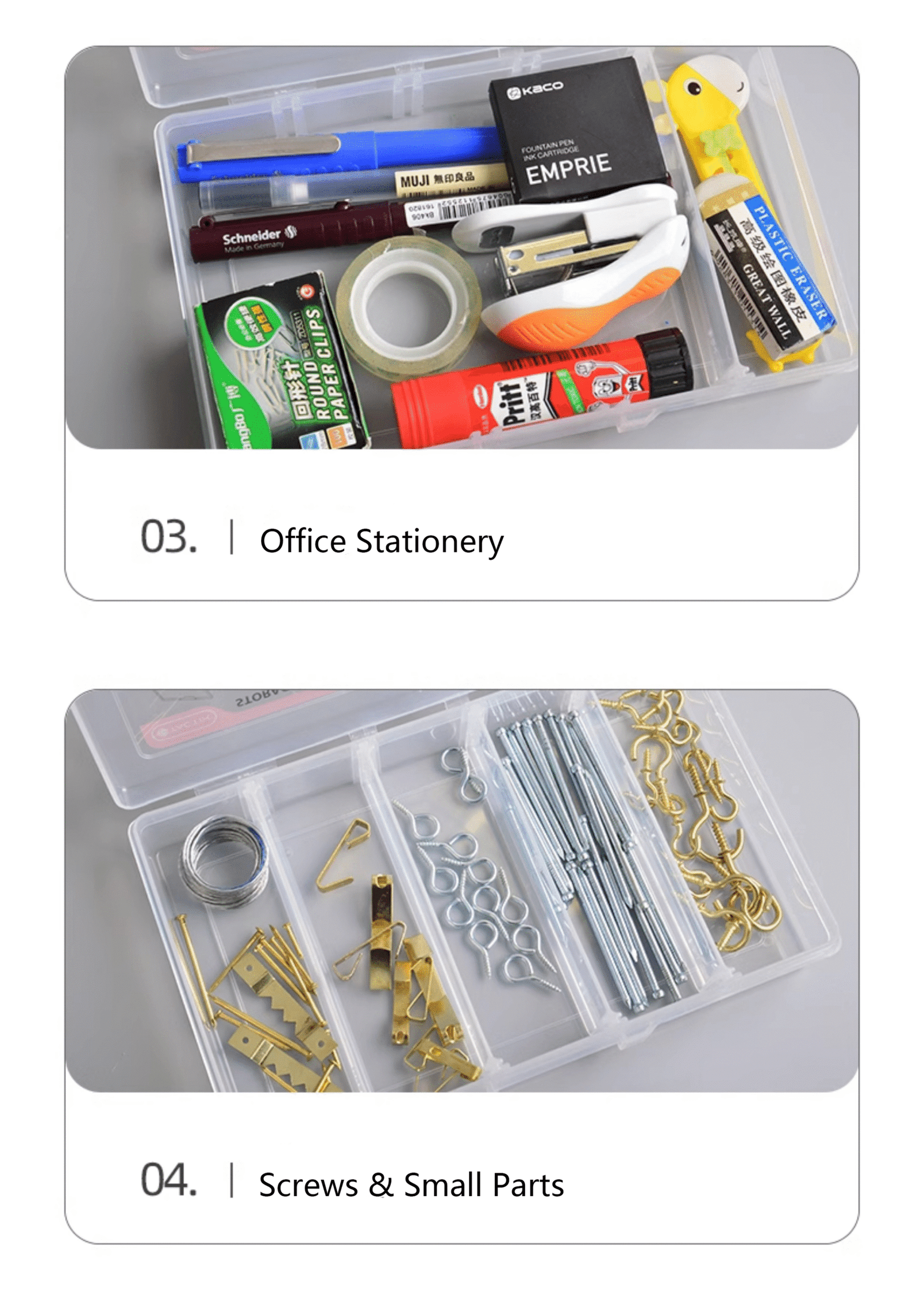 TACTIX Storage Box for Stationery and Parts