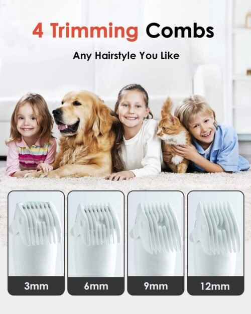 SUPERMAMA Baby Hair Clippers – Cordless, Waterproof, Quiet Hair Trimmer with Vacuum for Kids