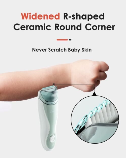 SUPERMAMA Baby Hair Clippers – Cordless, Waterproof, Quiet Hair Trimmer with Vacuum for Kids